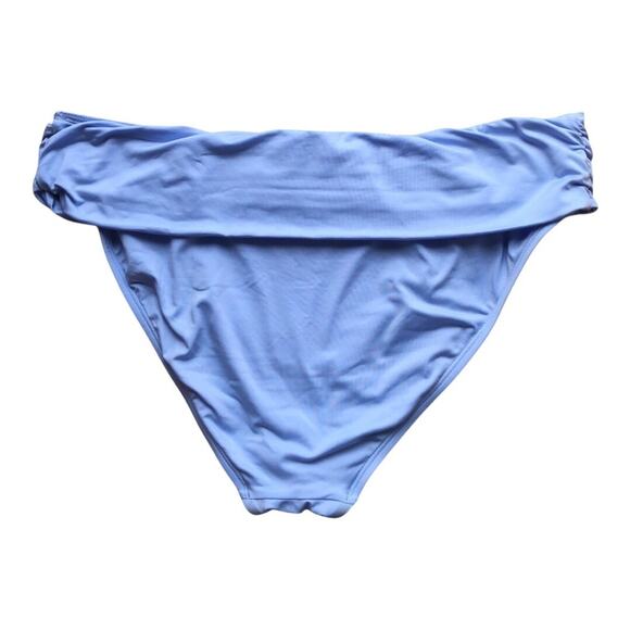 Gibson Latimer NWT Side Ruched Twist Front Band Cornflower Blue Bikini Bottom LG - Picture 5 of 10